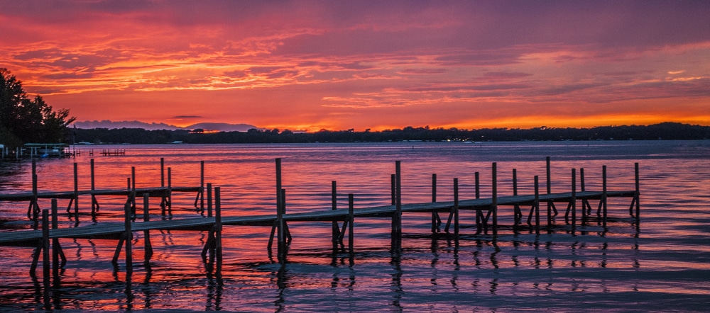A beautiful sunset over the lake - perfect after enjoying all of the best things to do in Okoboji this summer